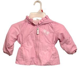 OshKosh B’gosh | Vintage Girls Hooded Reversible Check Lined Pink Jacket 18M